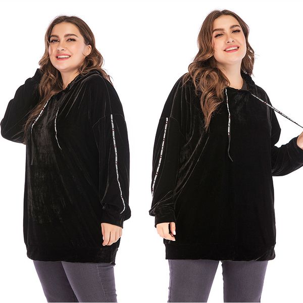 trendy iadies' sweaters golden veet hooded fat sister oversized women's sweater, Black
trendy iadies' sweaters golden veet hooded fat sister oversized women's sweater, Black