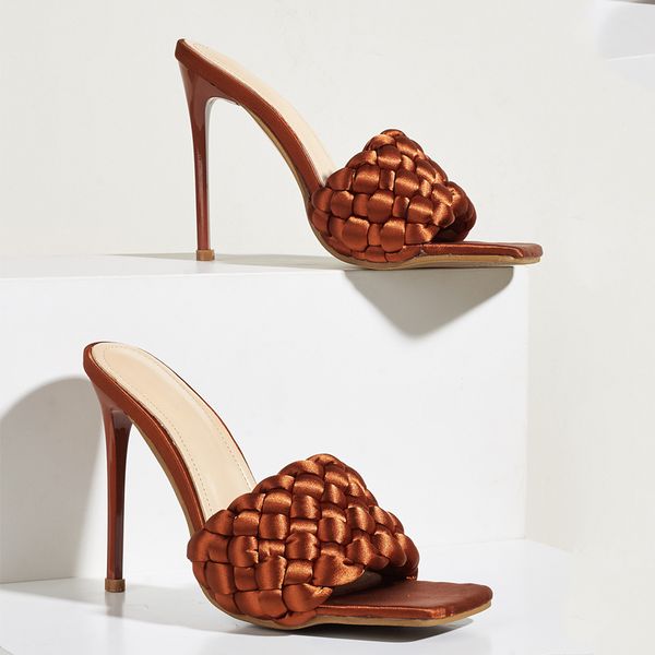 big size 2021 new women pumps fashion weave ladies square toe slippers heels thin high heels female elegant woman pumps shoes, Black
big size 2021 new women pumps fashion weave ladies square toe slippers heels thin high heels female elegant woman pumps shoes, Black