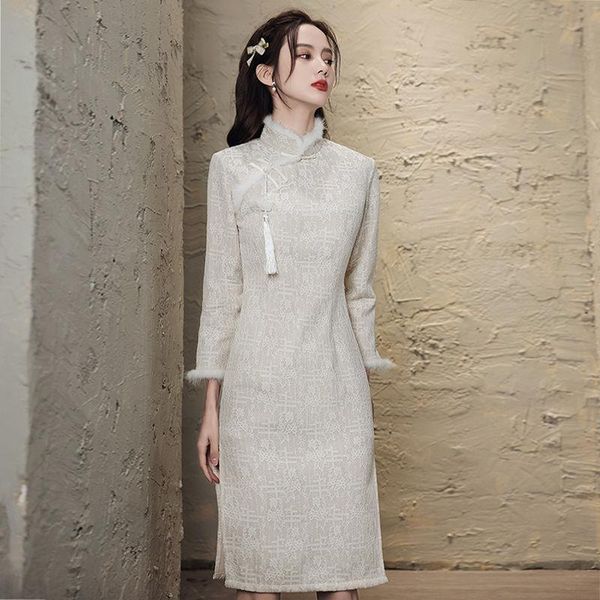 ethnic clothing winter warm women cheongsam elegant evening party ladies qipao vestidos vintage asia long sleeve daliy thick robe gown, Red
ethnic clothing winter warm women cheongsam elegant evening party ladies qipao vestidos vintage asia long sleeve daliy thick robe gown, Red