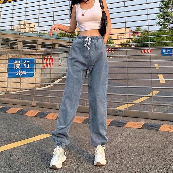 women's jeans 2021 women harem denim drawstring pleated spring autumn solid fashion casual chic streetwear trousers, Blue
women's jeans 2021 women harem denim drawstring pleated spring autumn solid fashion casual chic streetwear trousers, Blue