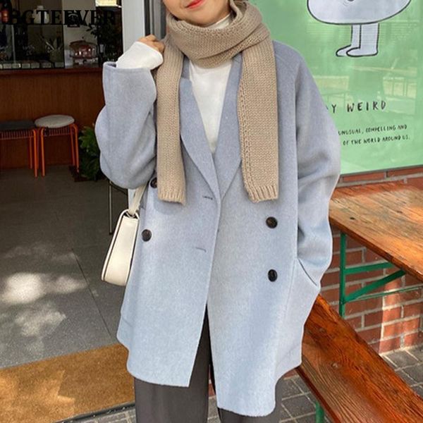 women's wool & blends bgteever thick ladies double breasted blend coats elegant loose notched collar solid woolen women 2021 winter war, Black
women's wool & blends bgteever thick ladies double breasted blend coats elegant loose notched collar solid woolen women 2021 winter war, Black