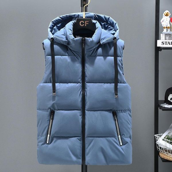 men's vests waistcoat autumn and winter sleeveless coat thickened fashionable shoulder work clothes with cotton vest, Black;white
men's vests waistcoat autumn and winter sleeveless coat thickened fashionable shoulder work clothes with cotton vest, Black;white