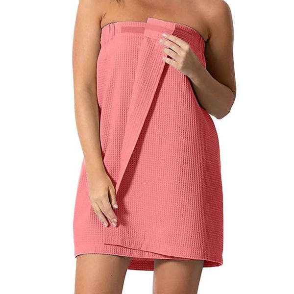 lady waffle towel solid colour bath elastic paste closure woman body wrap tube dress
lady waffle towel solid colour bath elastic paste closure woman body wrap tube dress