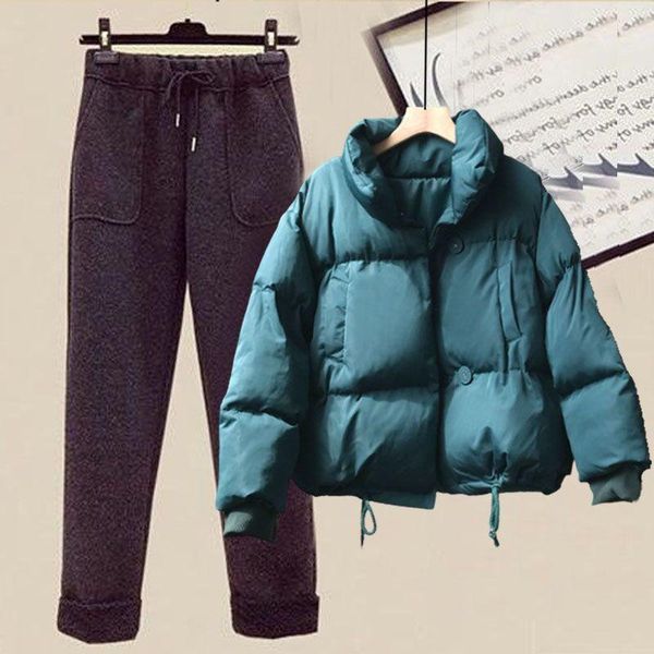women's two piece pants women 2021 winter outfits casual parka cotton jacket coat and high waist long suits female fashion 2 sets q797, White
women's two piece pants women 2021 winter outfits casual parka cotton jacket coat and high waist long suits female fashion 2 sets q797, White