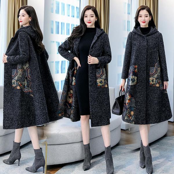 women's wool & blends autumn winter woolen coat fashion mid long outerwear plus size 4xl jacket female single breasted y626, Black
women's wool & blends autumn winter woolen coat fashion mid long outerwear plus size 4xl jacket female single breasted y626, Black