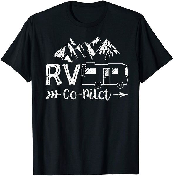 rv co-pilot shirt camper life camping hiking outdoors size s-5xl, White;black