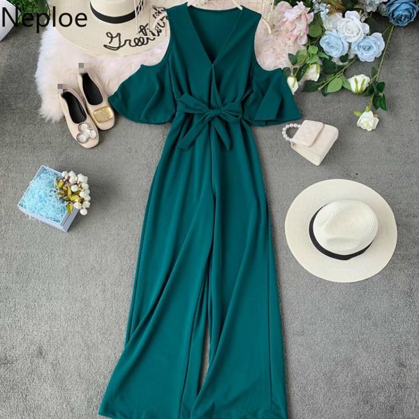 women's jumpsuits & rompers nepleo high waist women playsuits summer 2021 korean v-neck flare sleeve slim wide leg bodysuits 44523, Black;white
women's jumpsuits & rompers nepleo high waist women playsuits summer 2021 korean v-neck flare sleeve slim wide leg bodysuits 44523, Black;white