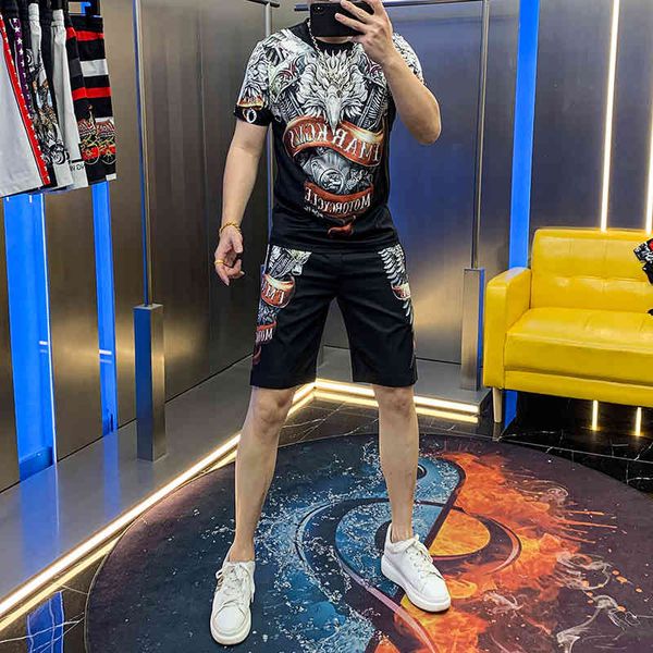 hoodies europe male station will see suit fashion personality trend eagle print short shorts two pieces together, Black
hoodies europe male station will see suit fashion personality trend eagle print short shorts two pieces together, Black