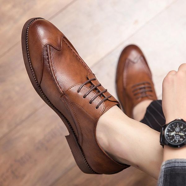luxury brogue leather shoes mens flats casual british style men oxfords brand dress for zapatos, Black
luxury brogue leather shoes mens flats casual british style men oxfords brand dress for zapatos, Black