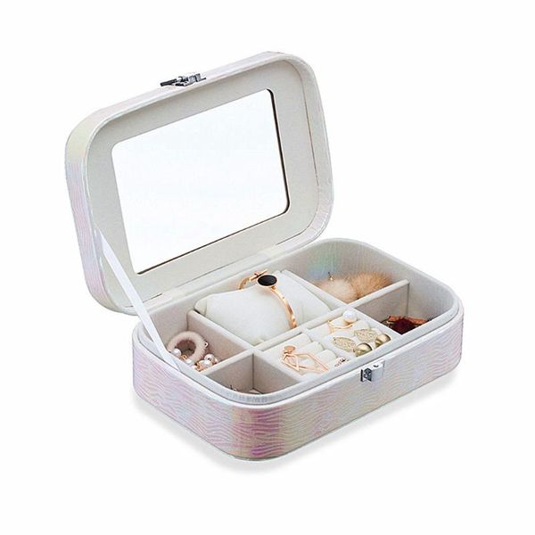 jewelry pouches, bags portable travel watch ring bracelet necklace storage box with mirror multi-function display organizer case c1fc, Pink;blue
jewelry pouches, bags portable travel watch ring bracelet necklace storage box with mirror multi-function display organizer case c1fc, Pink;blue