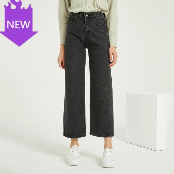 stylish basic denim trousers spring autumn women's clothing loose wide leg jeans pants pockets high waist & capris, Black;white
stylish basic denim trousers spring autumn women's clothing loose wide leg jeans pants pockets high waist & capris, Black;white