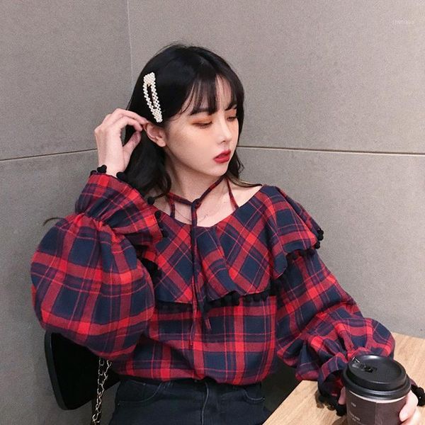 women's blouses & shirts ladies ruffles plaid v-neck spring fall style fashion brand women clothing blusas mujer de moda, White
women's blouses & shirts ladies ruffles plaid v-neck spring fall style fashion brand women clothing blusas mujer de moda, White