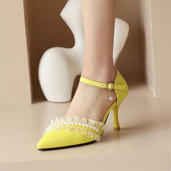 grace string beads ruffles sandals women stiletto high heels ankle strap shoes lady party dress office work date 34-48, Black
grace string beads ruffles sandals women stiletto high heels ankle strap shoes lady party dress office work date 34-48, Black