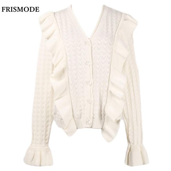 women's sweaters v-neck long flare sleeve ruffles hollow patchwork cardigans sweater 2021 autumn winter knitted white black color
women's sweaters v-neck long flare sleeve ruffles hollow patchwork cardigans sweater 2021 autumn winter knitted white black color