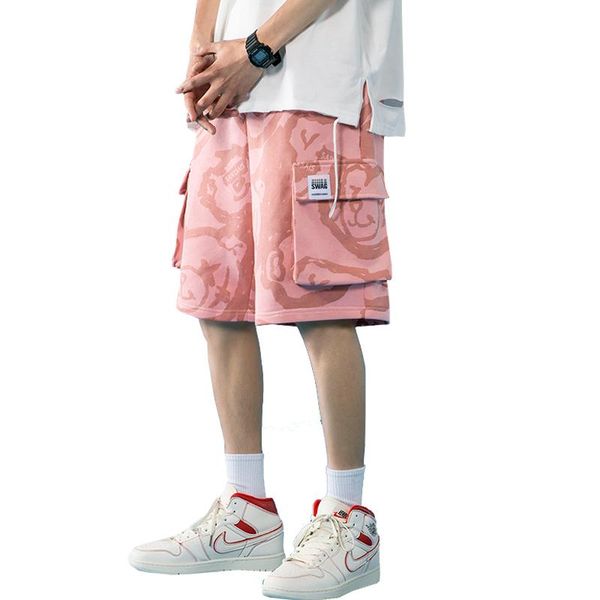 men's shorts men 2021 summer fashion with pockets streetwear harajuku oversized beach sweatshorts, White;black
men's shorts men 2021 summer fashion with pockets streetwear harajuku oversized beach sweatshorts, White;black
