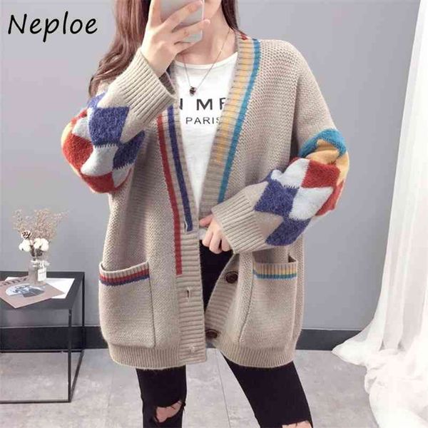 autumn winter women sweater casual v-neck single breasted pockets knitwear cardigans loose long coat 1f254 210422, White;black
autumn winter women sweater casual v-neck single breasted pockets knitwear cardigans loose long coat 1f254 210422, White;black