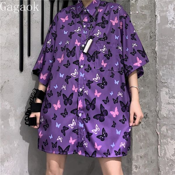 gagaok women streetwear loose blouse 2021 summer arrival turn-down collar print short casual harajuku wild fashion shirt women's blouse, White
gagaok women streetwear loose blouse 2021 summer arrival turn-down collar print short casual harajuku wild fashion shirt women's blouse, White