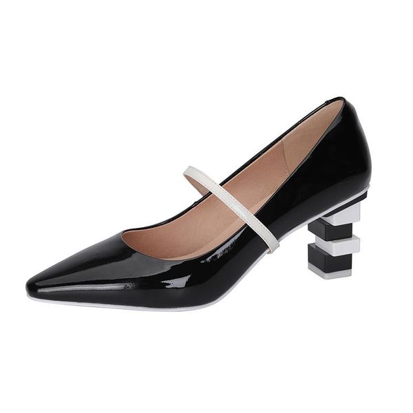 dress shoes woman 2021 fashion women mixed colors high heels pumps for genuine leather night club weddding, Black
dress shoes woman 2021 fashion women mixed colors high heels pumps for genuine leather night club weddding, Black