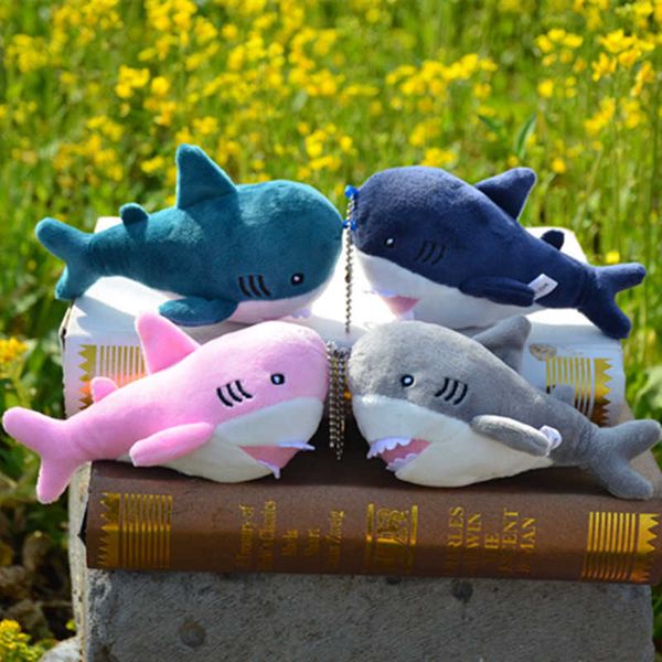 cute sea animal shark pendant plush toy whale doll small mini key chain
