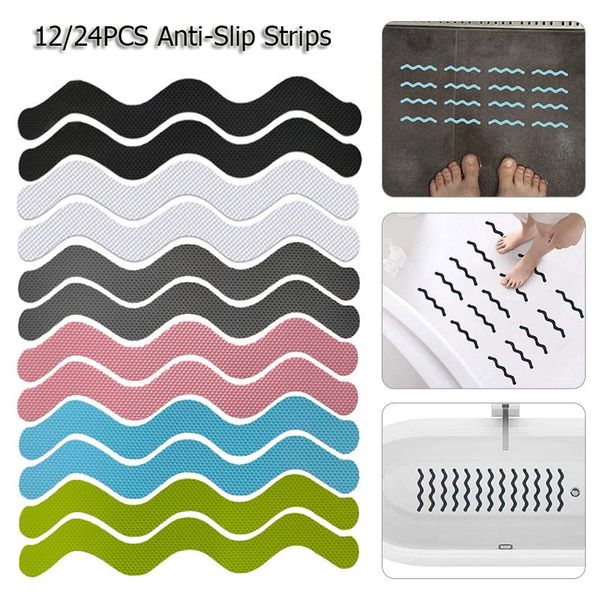 bath mats 12/24pcs s shaped anti slip strips waterproof safety shower stickers self-adhesive non tape for bathtub stairs floor
bath mats 12/24pcs s shaped anti slip strips waterproof safety shower stickers self-adhesive non tape for bathtub stairs floor