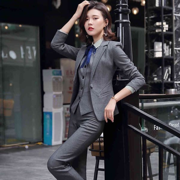 pant office lady 3 female ensemble formal work wear suit uniform button black gray blazer jacket vest and pants, White
pant office lady 3 female ensemble formal work wear suit uniform button black gray blazer jacket vest and pants, White