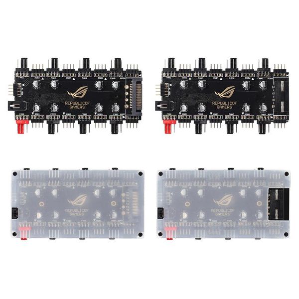 fans & coolings 1 to 8 channel demultiplexer rgb pwm hub 12v/4-pin fan motherboard adapter temperature control speed two-in-one
fans & coolings 1 to 8 channel demultiplexer rgb pwm hub 12v/4-pin fan motherboard adapter temperature control speed two-in-one