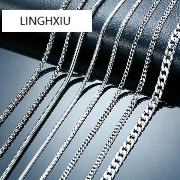 chains fashion jewelry silver color stainless steel men necklace 3mm 4mm 6mm curb snake cocoon women accessories
chains fashion jewelry silver color stainless steel men necklace 3mm 4mm 6mm curb snake cocoon women accessories