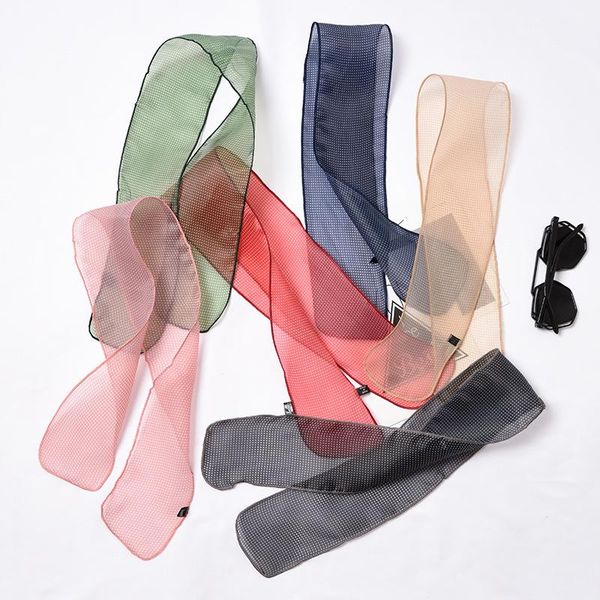 scarves chiffon women neck tie ribbon scarf transparent solid color thin neckerchief hair band bag handle wraps small, Blue;gray
scarves chiffon women neck tie ribbon scarf transparent solid color thin neckerchief hair band bag handle wraps small, Blue;gray