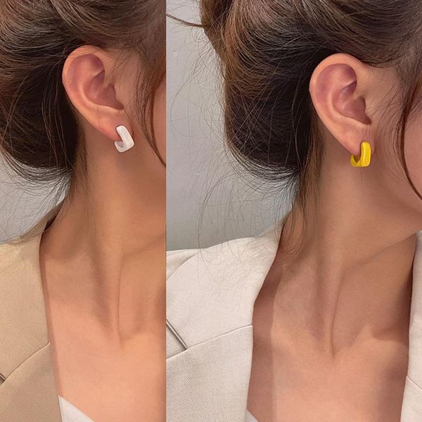 hoop & huggie aomu romantic colorful alloy c-shaped geometric earrings simple matte irregular for women party accessories, Golden;silver
hoop & huggie aomu romantic colorful alloy c-shaped geometric earrings simple matte irregular for women party accessories, Golden;silver
