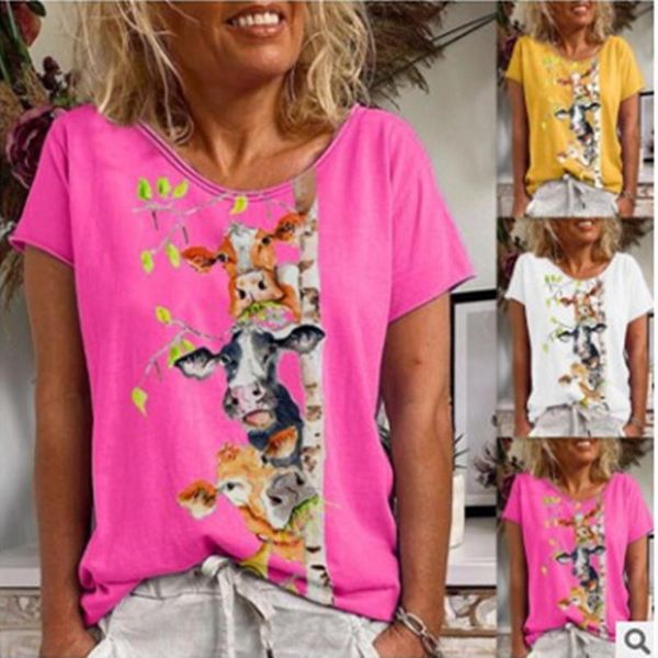 women's t-shirt casual animal print women summer o-neck short-sleeved white red pullover fashion ladies plus size streetwear 3xl
women's t-shirt casual animal print women summer o-neck short-sleeved white red pullover fashion ladies plus size streetwear 3xl