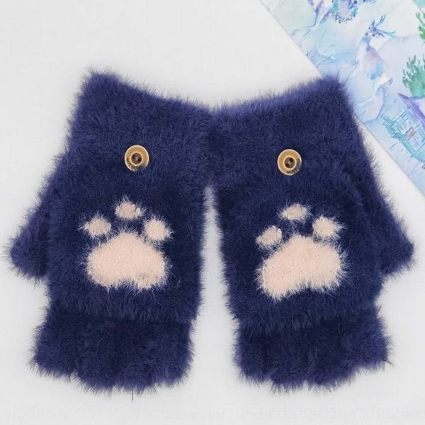 iye female winter mittens warm lovely half finger imitation mink cat claw flip wool and glovesstudent writing wool open finger gloves, Blue;gray
iye female winter mittens warm lovely half finger imitation mink cat claw flip wool and glovesstudent writing wool open finger gloves, Blue;gray