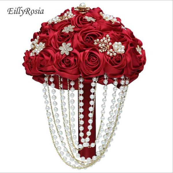 wedding flowers burgundy brooch bouquet with pearls tassel jewelry bridal holding silk satin roses custom made color
wedding flowers burgundy brooch bouquet with pearls tassel jewelry bridal holding silk satin roses custom made color