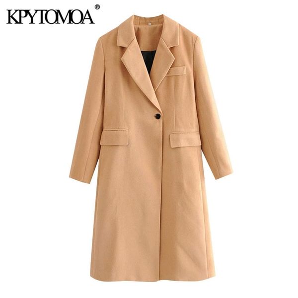 women fashion office wear button-up woolen coat vintage long sleeve back vents female outerwear chic 210421, Black
women fashion office wear button-up woolen coat vintage long sleeve back vents female outerwear chic 210421, Black