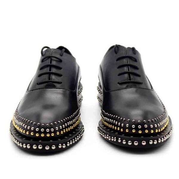 handmade rivets brogue shoes wedding dress oxfords cow genuine leather men oxfords formal business shoes, Black
handmade rivets brogue shoes wedding dress oxfords cow genuine leather men oxfords formal business shoes, Black
