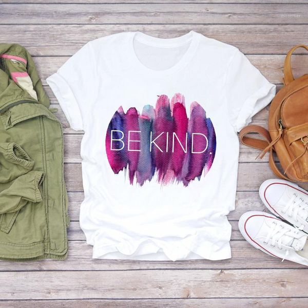 women's t-shirt women cartoon watercolor kind letter short sleeve clothing summer shirt t-shirts t graphic female ladies womens tee, White
women's t-shirt women cartoon watercolor kind letter short sleeve clothing summer shirt t-shirts t graphic female ladies womens tee, White