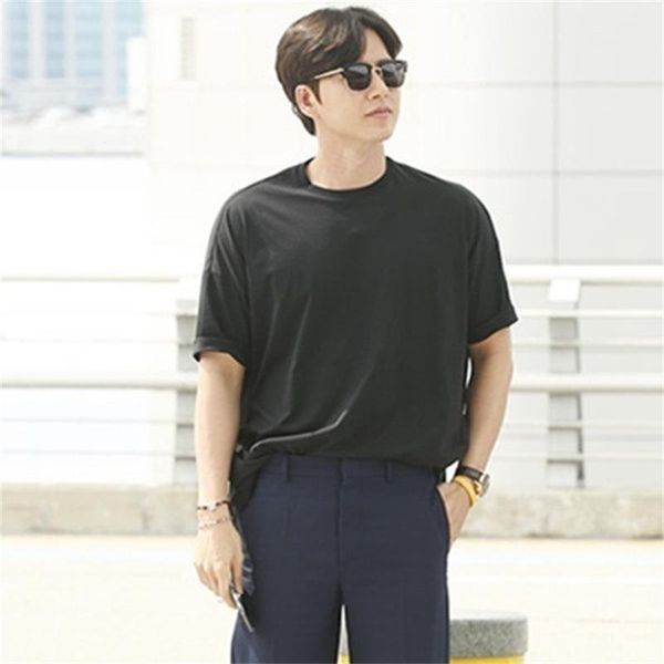 men's t-shirts short-sleeved t-shirt summer star with the same loose round neck thin large size half-sleeved bottoming compassio, White;black
men's t-shirts short-sleeved t-shirt summer star with the same loose round neck thin large size half-sleeved bottoming compassio, White;black