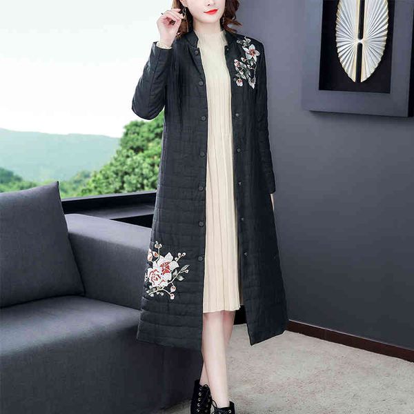 Cotton-padded female autumn and winter light padded jacket mid-length length, Black
Cotton-padded female autumn and winter light padded jacket mid-length length, Black