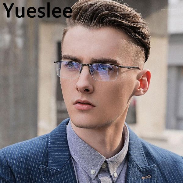 men commercial affairs half frame blue light blocking glasses optical computer prescription sunglasses, White;black
men commercial affairs half frame blue light blocking glasses optical computer prescription sunglasses, White;black