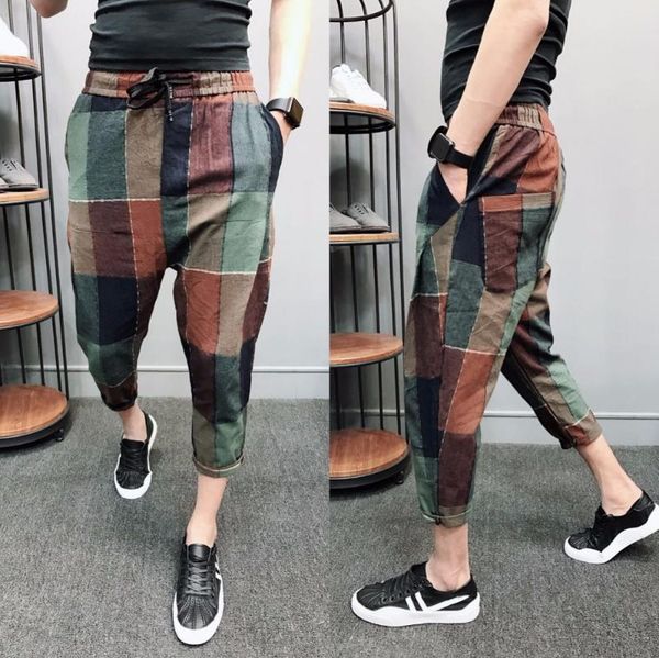 m-3xl 2021 men's clothing hair stylist gd fashion street cotton linen jogger pants casual harem plus size costumes, Black
m-3xl 2021 men's clothing hair stylist gd fashion street cotton linen jogger pants casual harem plus size costumes, Black
