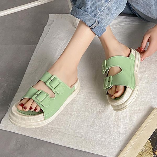slippers summer women trend double buckle strap platform wedge footwear comfortable outdoor slides sandals vacation beach shoes, Black
slippers summer women trend double buckle strap platform wedge footwear comfortable outdoor slides sandals vacation beach shoes, Black