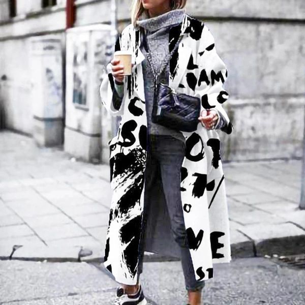 women's wool & blends vintage pattern winter tweed long cardigan coat fashion lapel pocket loose outerwear autumn women sleeve casual j, Black
women's wool & blends vintage pattern winter tweed long cardigan coat fashion lapel pocket loose outerwear autumn women sleeve casual j, Black