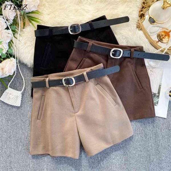 spring summer women high waist solid color shorts with belt casual female wide leg loose black ladies 210430, White;black
spring summer women high waist solid color shorts with belt casual female wide leg loose black ladies 210430, White;black