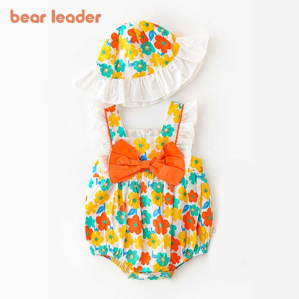 bear leader baby girls floral rompers fashion born princess bowknot jumpsuits toddler infant ruffles clothes with hats 0-2y 210708, Blue
bear leader baby girls floral rompers fashion born princess bowknot jumpsuits toddler infant ruffles clothes with hats 0-2y 210708, Blue