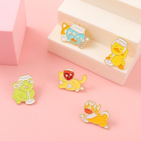 cheers enamel pins custom cat fox corgi duck wineglass fish tank brooch lapel badge fun cartoon jewelry gift for kid friendss, Blue
cheers enamel pins custom cat fox corgi duck wineglass fish tank brooch lapel badge fun cartoon jewelry gift for kid friendss, Blue