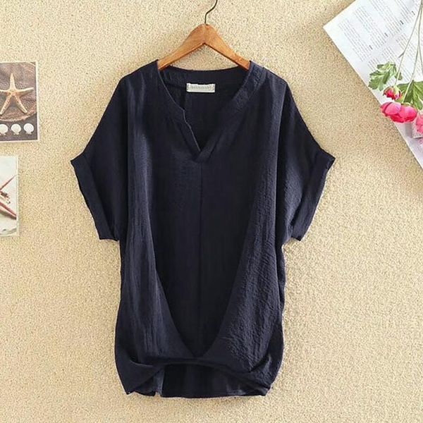 women's blouses & shirts women pure cotton t-shirt 2021 summer v collar half sleeve casual solid color pullover large size knitted tees, White
women's blouses & shirts women pure cotton t-shirt 2021 summer v collar half sleeve casual solid color pullover large size knitted tees, White