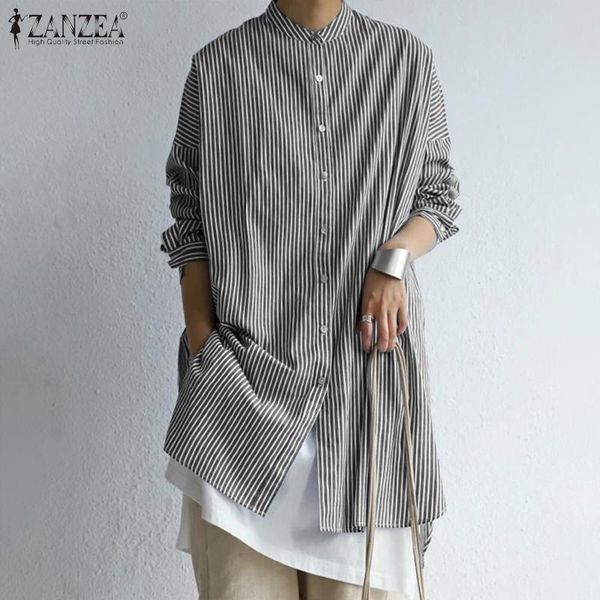 women's blouses & shirts fashion striped blouse zanzea women casual shirt spring long sleeve split loose buttons blusas female tunic c, White
women's blouses & shirts fashion striped blouse zanzea women casual shirt spring long sleeve split loose buttons blusas female tunic c, White