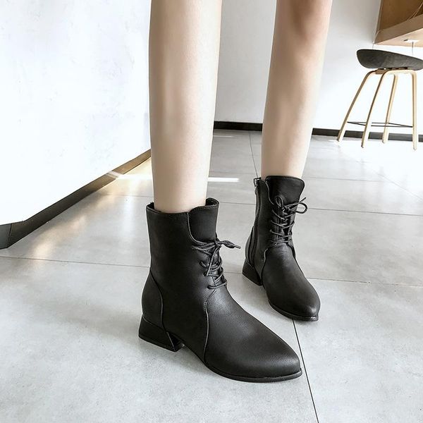 boots women 2021 autumn and winter women's shoes pointed toe lace-up warm short, Black
boots women 2021 autumn and winter women's shoes pointed toe lace-up warm short, Black