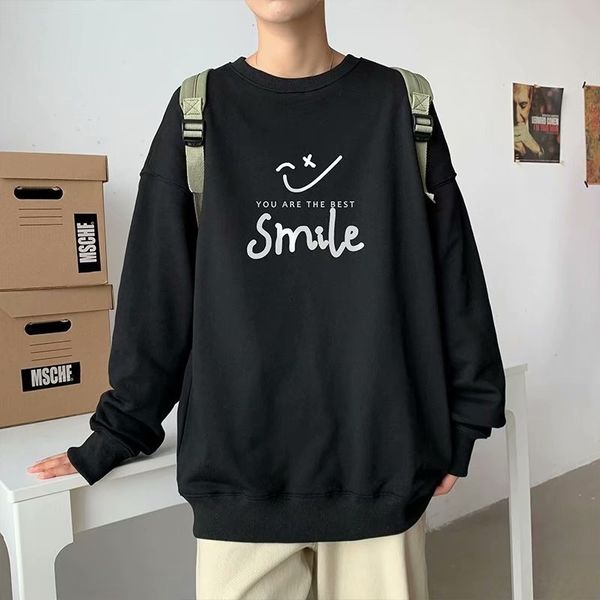 spring and autumn men's round neck trend middle school students' long sleeves with loose print bottoming shirt thin sweater men, Black
spring and autumn men's round neck trend middle school students' long sleeves with loose print bottoming shirt thin sweater men, Black