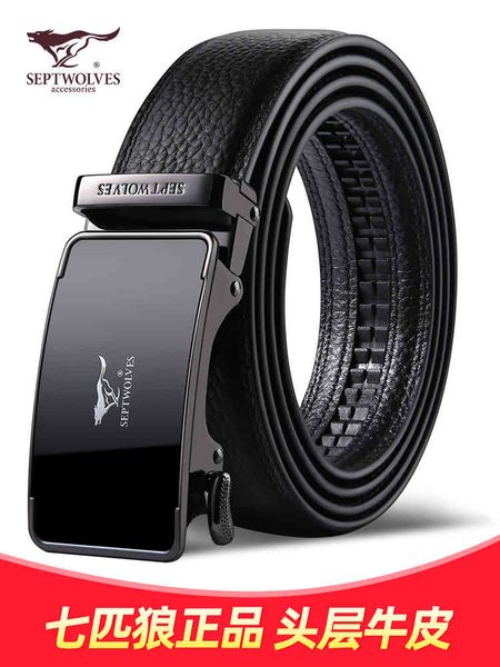 brand belt seven wolves men's leather belt automatic buckle middle and young people's luxury pure cow pants, Black;brown
brand belt seven wolves men's leather belt automatic buckle middle and young people's luxury pure cow pants, Black;brown