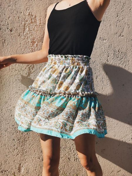 skirts 2021 summer women's fashion printed short skirt bohemian ethnic style ruffled, Black
skirts 2021 summer women's fashion printed short skirt bohemian ethnic style ruffled, Black